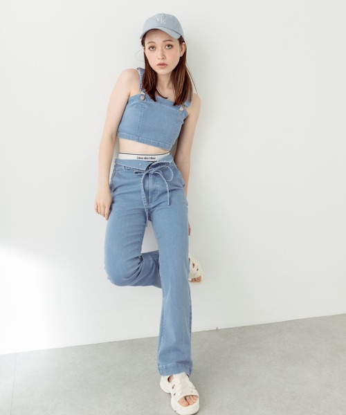 OLIVE des OLIVE（オリーブデオリーブ）の「マルチWAYサロペット　1031090540（サロペット/オーバーオール・レディース・スミクロ/ブルー・FREE）」の17枚目の写真