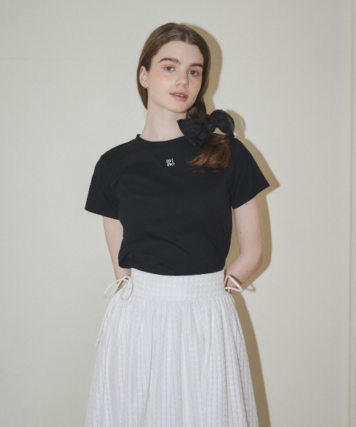 MIRO AMURETTE（ミロアミュレット）の「MIRO embroidery tee/MIROオリジナルTシャツ（Tシャツ/カットソー・レディース・レッド/ホワイト/ブラック・FREE）」の5枚目の写真