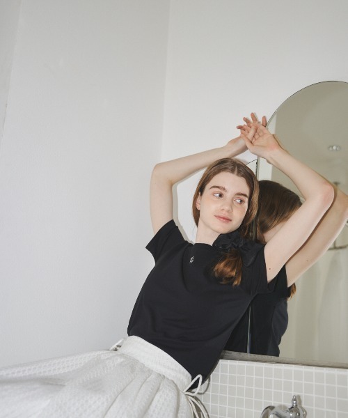 MIRO AMURETTE（ミロアミュレット）の「MIRO embroidery tee/MIROオリジナルTシャツ（Tシャツ/カットソー・レディース・レッド/ホワイト/ブラック・FREE）」の12枚目の写真