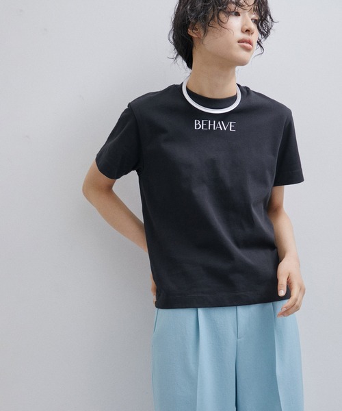 ADAM ET ROPE'（アダムエロペ）の「プリントコンパクトTEE（Tシャツ/カットソー・レディース・ブラック/ホワイト・FREE）」の12枚目の写真