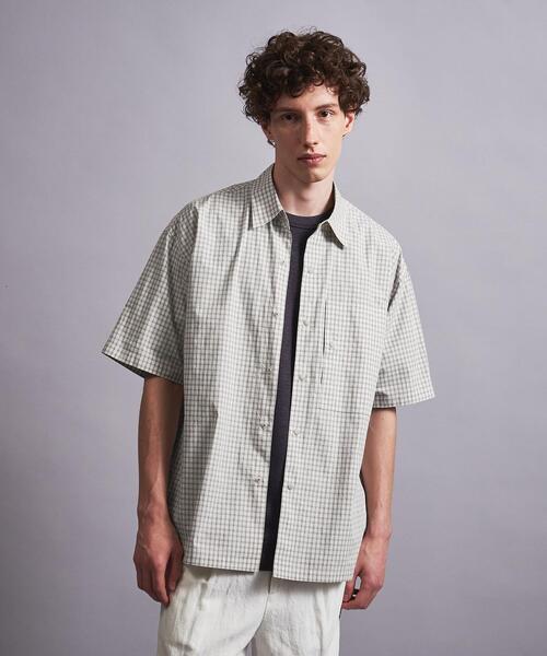 MONKEY TIME（モンキータイム）の「＜monkey time＞ WASHER MINI CHECK SNAP SHORT SLEEVE/シャツ（シャツ/ブラウス・メンズ・ブラック/ナチュラル・S/M/L/XL）」の2枚目の写真