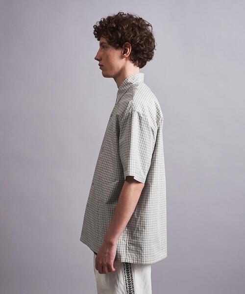 MONKEY TIME（モンキータイム）の「＜monkey time＞ WASHER MINI CHECK SNAP SHORT SLEEVE/シャツ（シャツ/ブラウス・メンズ・ブラック/ナチュラル・S/M/L/XL）」の4枚目の写真