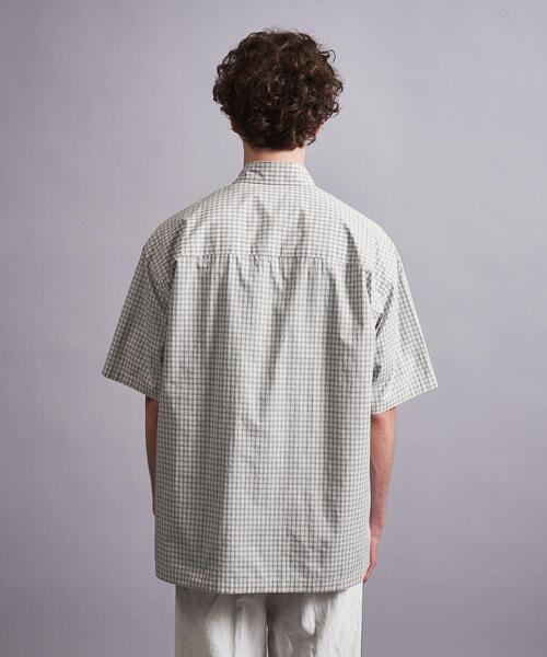 MONKEY TIME（モンキータイム）の「＜monkey time＞ WASHER MINI CHECK SNAP SHORT SLEEVE/シャツ（シャツ/ブラウス・メンズ・ブラック/ナチュラル・S/M/L/XL）」の5枚目の写真