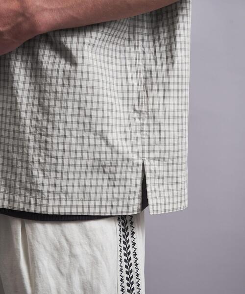 MONKEY TIME（モンキータイム）の「＜monkey time＞ WASHER MINI CHECK SNAP SHORT SLEEVE/シャツ（シャツ/ブラウス・メンズ・ブラック/ナチュラル・S/M/L/XL）」の8枚目の写真