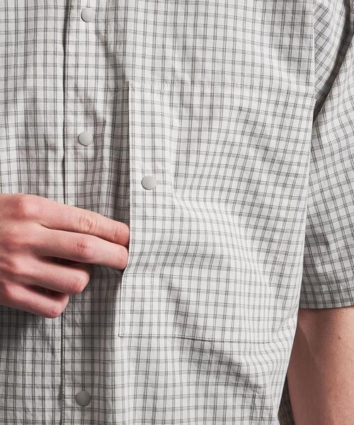 MONKEY TIME（モンキータイム）の「＜monkey time＞ WASHER MINI CHECK SNAP SHORT SLEEVE/シャツ（シャツ/ブラウス・メンズ・ブラック/ナチュラル・S/M/L/XL）」の9枚目の写真