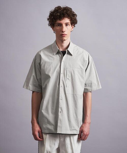 MONKEY TIME（モンキータイム）の「＜monkey time＞ WASHER MINI CHECK SNAP SHORT SLEEVE/シャツ（シャツ/ブラウス・メンズ・ブラック/ナチュラル・S/M/L/XL）」の11枚目の写真