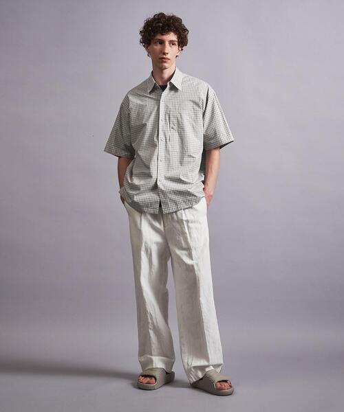 MONKEY TIME（モンキータイム）の「＜monkey time＞ WASHER MINI CHECK SNAP SHORT SLEEVE/シャツ（シャツ/ブラウス・メンズ・ブラック/ナチュラル・S/M/L/XL）」の16枚目の写真