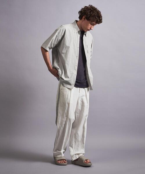 MONKEY TIME（モンキータイム）の「＜monkey time＞ WASHER MINI CHECK SNAP SHORT SLEEVE/シャツ（シャツ/ブラウス・メンズ・ブラック/ナチュラル・S/M/L/XL）」の18枚目の写真