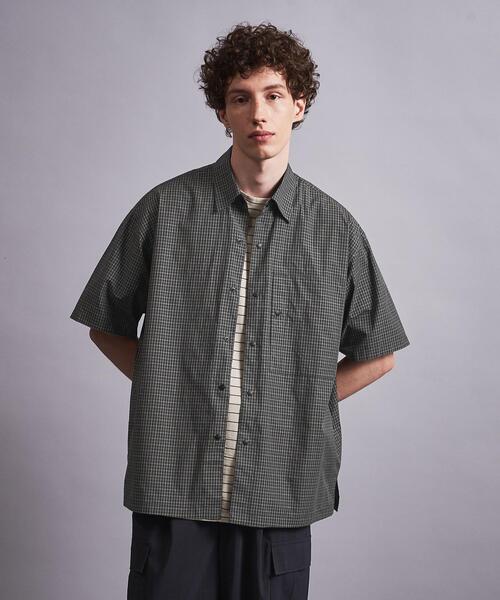 MONKEY TIME（モンキータイム）の「＜monkey time＞ WASHER MINI CHECK SNAP SHORT SLEEVE/シャツ（シャツ/ブラウス・メンズ・ブラック/ナチュラル・S/M/L/XL）」の19枚目の写真