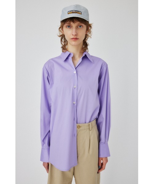 MOUSSY(マウジー)の「COLOR BACK SLIT シャツ(シャツ/ブラウス・レディース・ブルー/ホワイト系その他/パープル・FREE)」の3枚目の写真