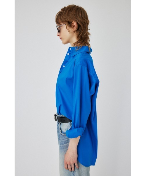 MOUSSY(マウジー)の「COLOR BACK SLIT シャツ(シャツ/ブラウス・レディース・ブルー/ホワイト系その他/パープル・FREE)」の6枚目の写真
