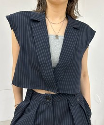 WHO'S WHO gallery | 【HiNT】パワーショルダーカットオフジレ(ベスト)