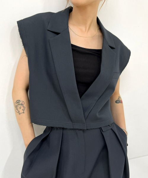 ＜AEWEN MATOPH＞ラメ パワーショルダー ベスト UNITED ARROWS｜<AEWEN MATOPH>パワーショルダー ベスト