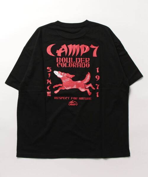 CAMP7（キャンプセブン）の「CAMP7 PRINT TEE（Tシャツ/カットソー・メンズ・ブラック/ホワイト・MEDIUM/X-LARGE/LARGE）」の4枚目の写真