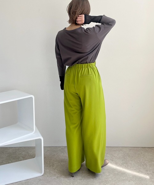 LHELBIE（レルビエ）の「シアー切替スリーブロゴロンT（Tシャツ/カットソー・レディース・オフホワイト/ブルーグレー/チャコールグレー・M）」の20枚目の写真