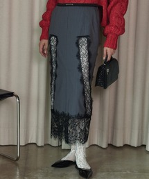 PRANK PROJECT | 【23AUTUMN先行予約商品】ストライプレーススカート / Striped Lace Skirt(スカート)