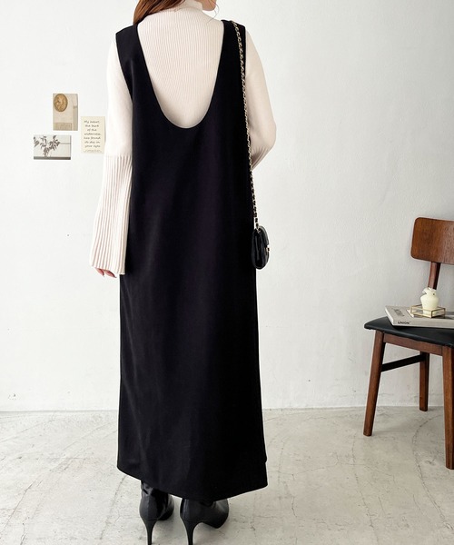 GeeRA（ジーラ）の「春にぴったり！楽ちん！ストレッチ前後2WAYジャンパースカート（ジャンパースカート・レディース・ベージュ/ブラック/アイボリー・X-LARGE/MEDIUM/LARGE）」の10枚目の写真