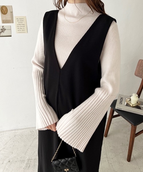 GeeRA（ジーラ）の「春にぴったり！楽ちん！ストレッチ前後2WAYジャンパースカート（ジャンパースカート・レディース・ベージュ/ブラック/アイボリー・X-LARGE/MEDIUM/LARGE）」の11枚目の写真