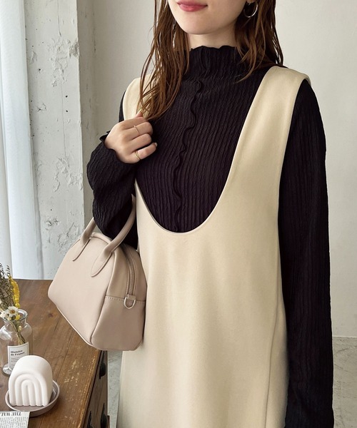 GeeRA（ジーラ）の「春にぴったり！楽ちん！ストレッチ前後2WAYジャンパースカート（ジャンパースカート・レディース・ベージュ/ブラック/アイボリー・X-LARGE/MEDIUM/LARGE）」の17枚目の写真