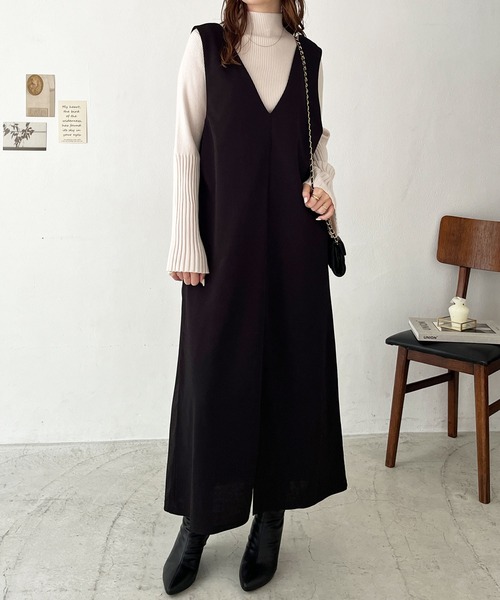 GeeRA（ジーラ）の「春にぴったり！楽ちん！ストレッチ前後2WAYジャンパースカート（ジャンパースカート・レディース・ベージュ/ブラック/アイボリー・X-LARGE/MEDIUM/LARGE）」の19枚目の写真