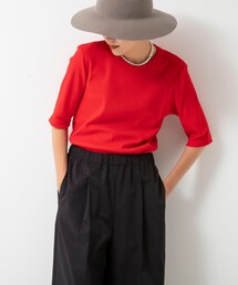 NOLLEY’S | ヴィンテージリブ5分袖プルオーバーカットソー(Tシャツ/カットソー)