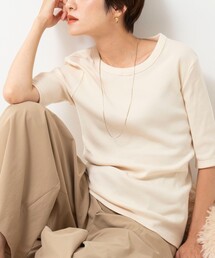 NOLLEY’S | ヴィンテージリブ5分袖プルオーバーカットソー(Tシャツ/カットソー)