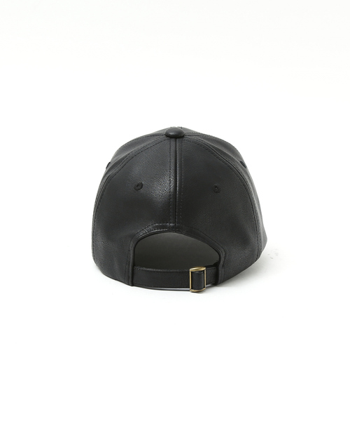 RUBEN/ルーベン】FAKE LEATHER CAP/フェイクレザーキャップ/ユニ