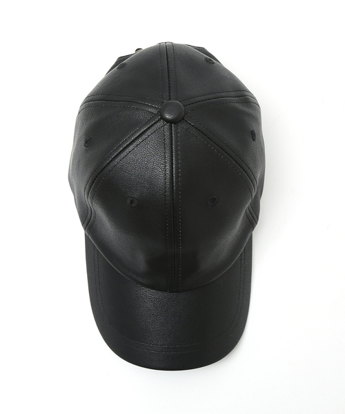 RUBEN/ルーベン】FAKE LEATHER CAP/フェイクレザーキャップ/ユニ