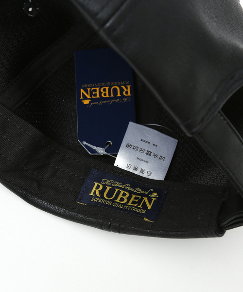 Ruben（ルーベン）の「【RUBEN/ルーベン】FAKE LEATHER CAP/フェイクレザーキャップ/ユニセックス/RUS-6296（キャップ・メンズ・ブラウン/ベージュ/ブラック・フリー）」の16枚目の写真