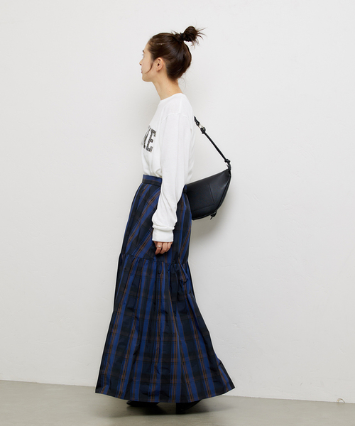 JOURNAL STANDARD（ジャーナルスタンダード）の「GENUINEロゴロングTシャツ（Tシャツ/カットソー・レディース・ホワイト系その他/レッド/ホワイト/チャコールグレー・FREE）」の15枚目の写真