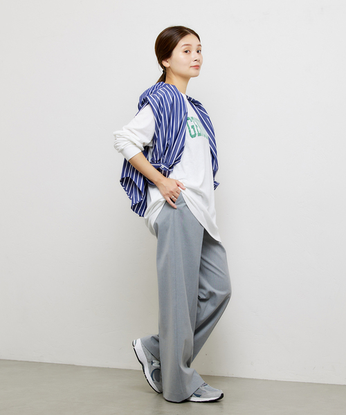 JOURNAL STANDARD（ジャーナルスタンダード）の「GENUINEロゴロングTシャツ（Tシャツ/カットソー・レディース・ホワイト系その他/レッド/ホワイト/チャコールグレー・FREE）」の21枚目の写真