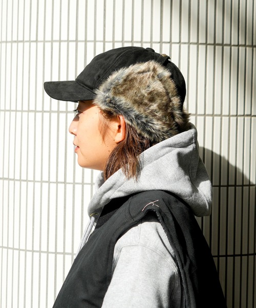 BEN DAVIS(ベンデイビス)の「【BEN DAVIS/ベンデイビス】フライト キャップ BDW-8687(キャップ・メンズ・ブラック/ベージュ・FREE)」の5枚目の写真