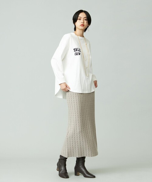J.PRESS YORK STREET(ジェイプレスヨークストリート)の「【WOMEN】YALE × J.PRESS YORK STREET コラボワンポイントTシャツ(Tシャツ/カットソー・レディース・ホワイト系/アイボリー系/ライトグレー系/ネイビー系・F)」の18枚目の写真