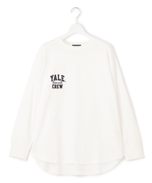 J.PRESS YORK STREET(ジェイプレスヨークストリート)の「【WOMEN】YALE × J.PRESS YORK STREET コラボワンポイントTシャツ(Tシャツ/カットソー・レディース・ホワイト系/アイボリー系/ライトグレー系/ネイビー系・F)」の13枚目の写真