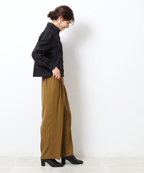 DRESKIP（ドレスキップ）の「◆抜け感を演出 旬なショート丈シャツ（シャツ/ブラウス・レディース・ブラック/オフホワイト・02/03/04）」の10枚目の写真