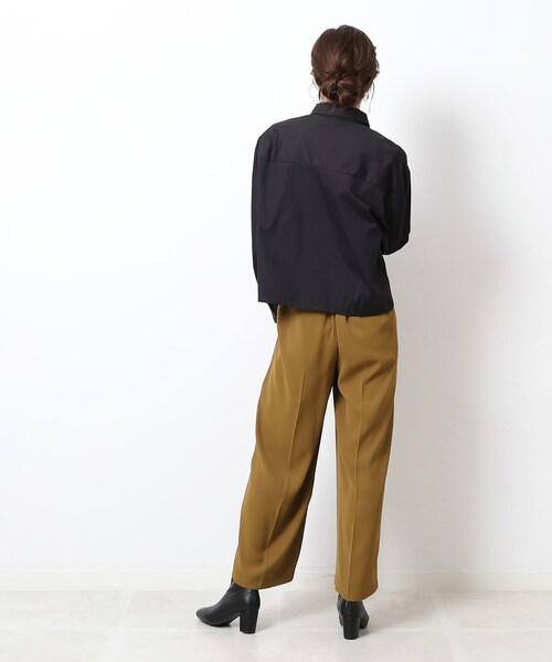 DRESKIP（ドレスキップ）の「◆抜け感を演出 旬なショート丈シャツ（シャツ/ブラウス・レディース・ブラック/オフホワイト・02/03/04）」の11枚目の写真