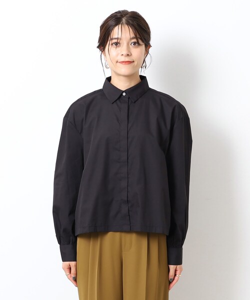 DRESKIP（ドレスキップ）の「◆抜け感を演出 旬なショート丈シャツ（シャツ/ブラウス・レディース・ブラック/オフホワイト・02/03/04）」の21枚目の写真