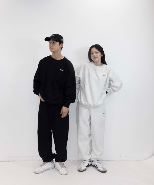 BROKEN BASE（ブロークンベース）の「ワンポイント刺繍裏起毛スウェットクルーネック（スウェット・メンズ・杢グレー/ブラック/ネイビー・LARGE/MEDIUM）」の19枚目の写真