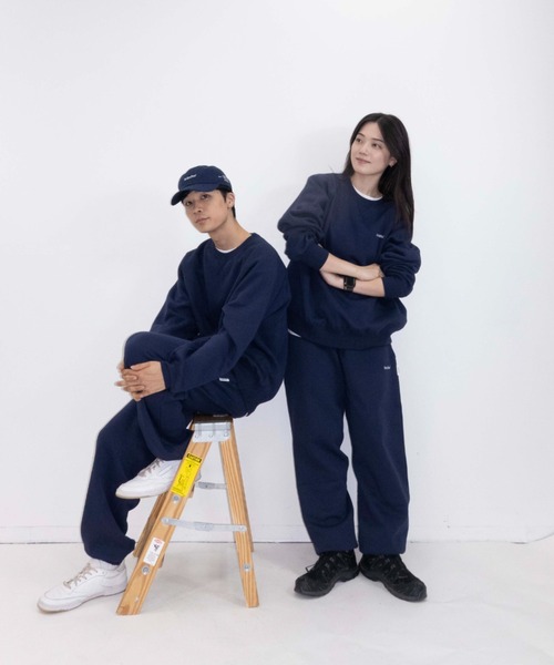 BROKEN BASE（ブロークンベース）の「ワンポイント刺繍裏起毛スウェットクルーネック（スウェット・メンズ・杢グレー/ブラック/ネイビー・LARGE/MEDIUM）」の18枚目の写真