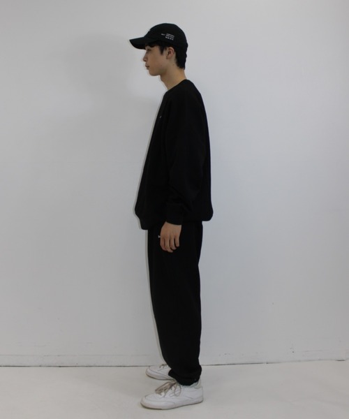 BROKEN BASE（ブロークンベース）の「ワンポイント刺繍裏起毛スウェットクルーネック（スウェット・メンズ・杢グレー/ブラック/ネイビー・LARGE/MEDIUM）」の8枚目の写真