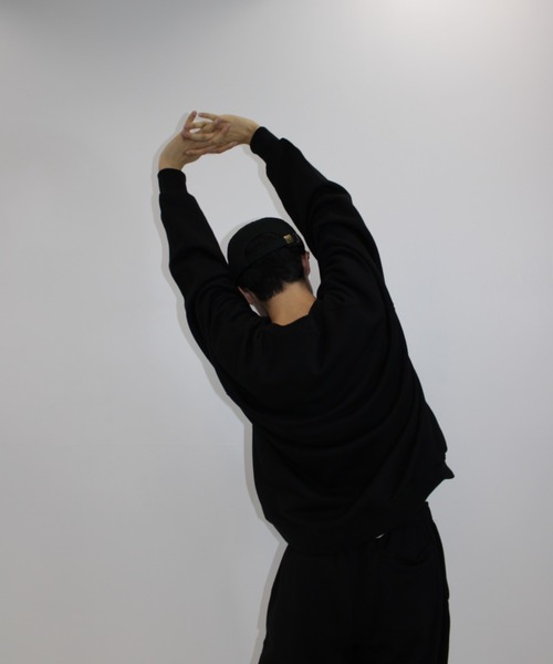 BROKEN BASE（ブロークンベース）の「ワンポイント刺繍裏起毛スウェットクルーネック（スウェット・メンズ・杢グレー/ブラック/ネイビー・LARGE/MEDIUM）」の6枚目の写真