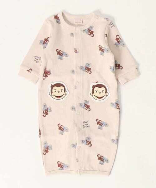 セール】【おさるのジョージ】総柄2WAYオール（ロンパース