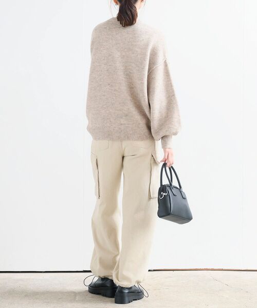 rps(アールピーエス)の「ドロストデニムカーゴパンツ(カーゴパンツ・レディース・アイボリー/ネイビー/ブルー/カーキ・フリー)」の7枚目の写真