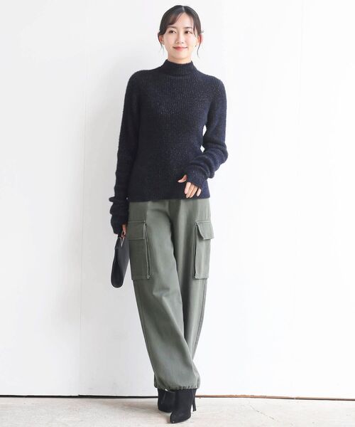 rps(アールピーエス)の「ドロストデニムカーゴパンツ(カーゴパンツ・レディース・アイボリー/ネイビー/ブルー/カーキ・フリー)」の14枚目の写真