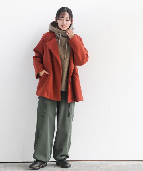 rps(アールピーエス)の「ドロストデニムカーゴパンツ(カーゴパンツ・レディース・アイボリー/ネイビー/ブルー/カーキ・フリー)」の22枚目の写真