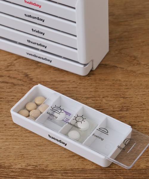 BIRTHDAY BAR（バースデイバー）の「ANAheim DAILY PILL ORGANIZER（収納グッズ・レディース・ホワイト・フリー）」の4枚目の写真
