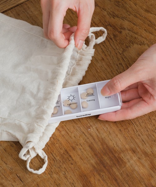 BIRTHDAY BAR（バースデイバー）の「ANAheim DAILY PILL ORGANIZER（収納グッズ・レディース・ホワイト・フリー）」の9枚目の写真