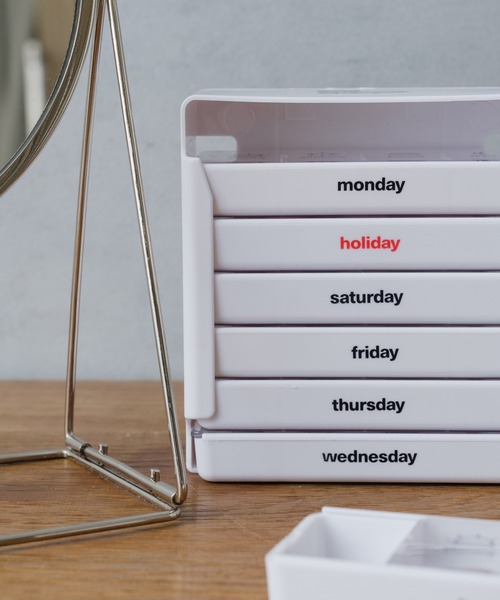 BIRTHDAY BAR（バースデイバー）の「ANAheim DAILY PILL ORGANIZER（収納グッズ・レディース・ホワイト・フリー）」の13枚目の写真