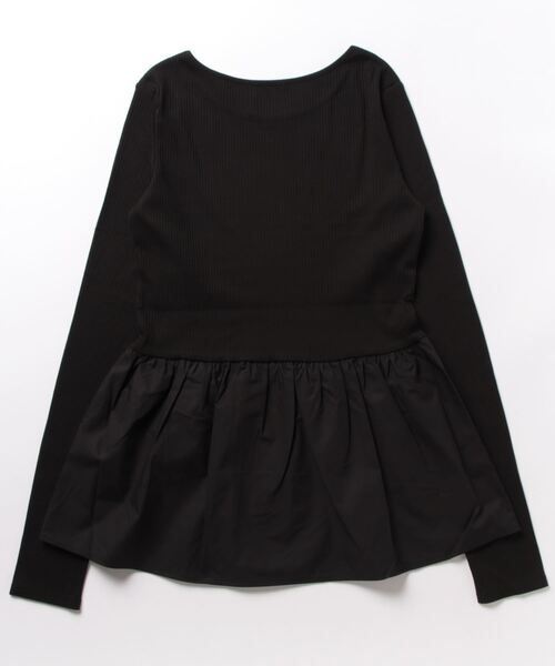 LOWRYS FARM（ローリーズファーム）の「フハクドッキングロングスリーブ　984002（シャツ/ブラウス・レディース・ネイビー/ブラック/オフホワイト・FREE）」の4枚目の写真