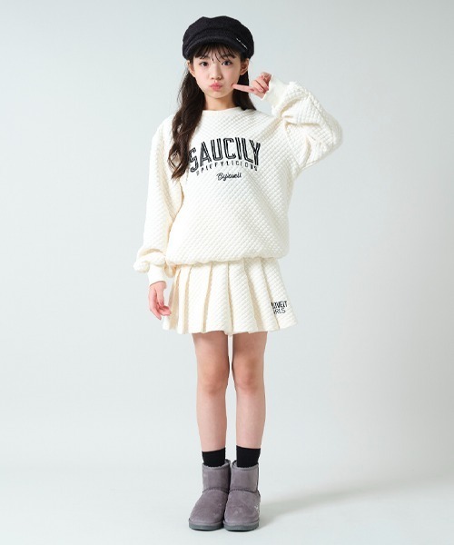 by LOVEiT(バイラビット)の「キルトコードスカパン(スカート・キッズ・ブラック/ピンク/アイボリー・120cm/130cm/150cm/140cm/160cm)」の5枚目の写真